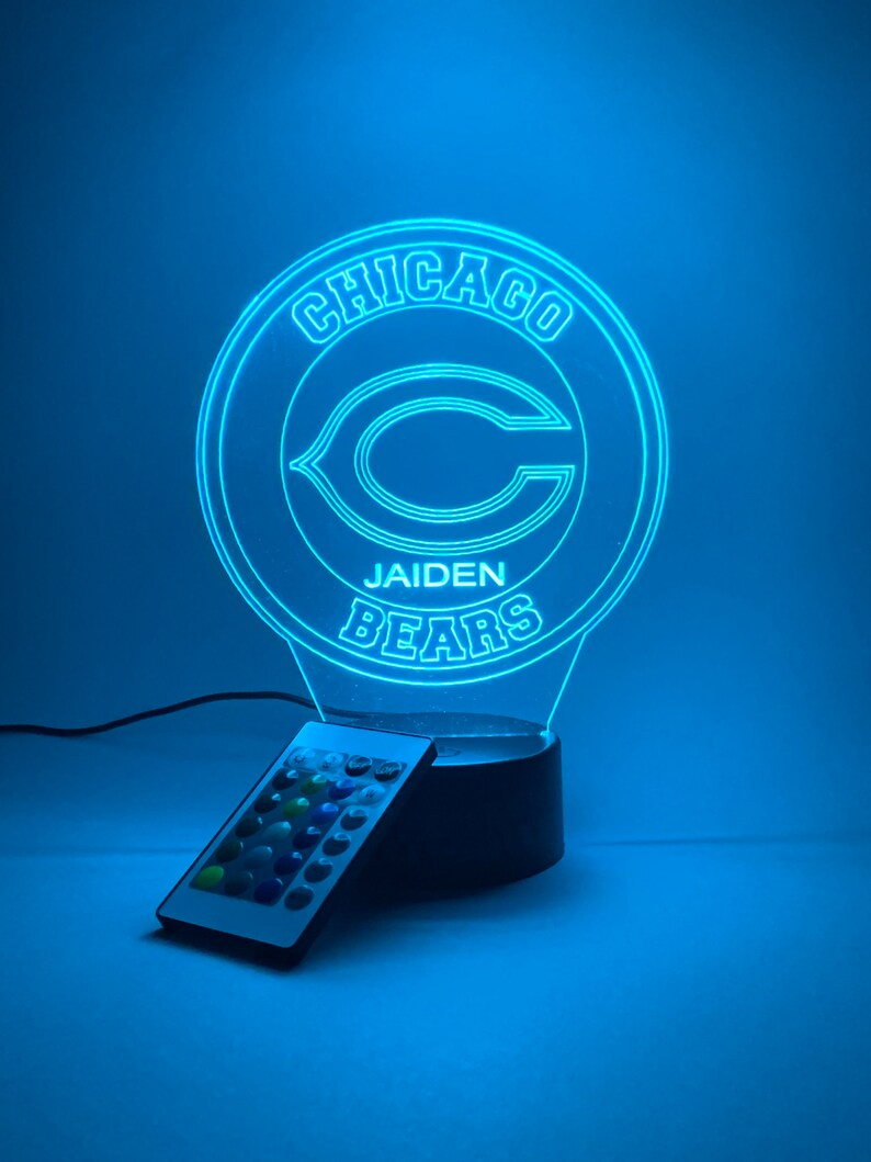 CHICAGO BEARS 3D LAMP PERSONALIZED
