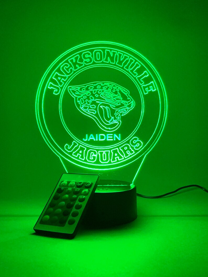 JACKSONVILLE JAGUARS 3D LAMP PERSONALIZED