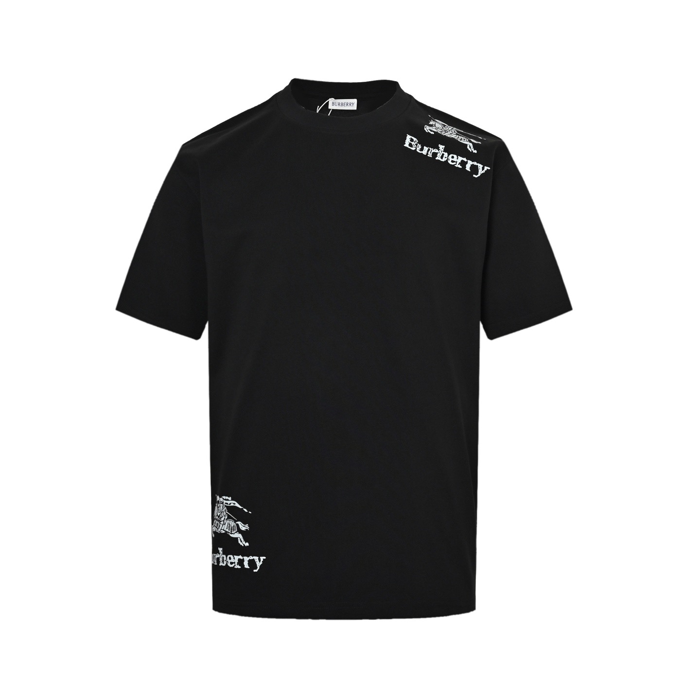 Burberry 25ss horse print short sleeves with shoulder hem