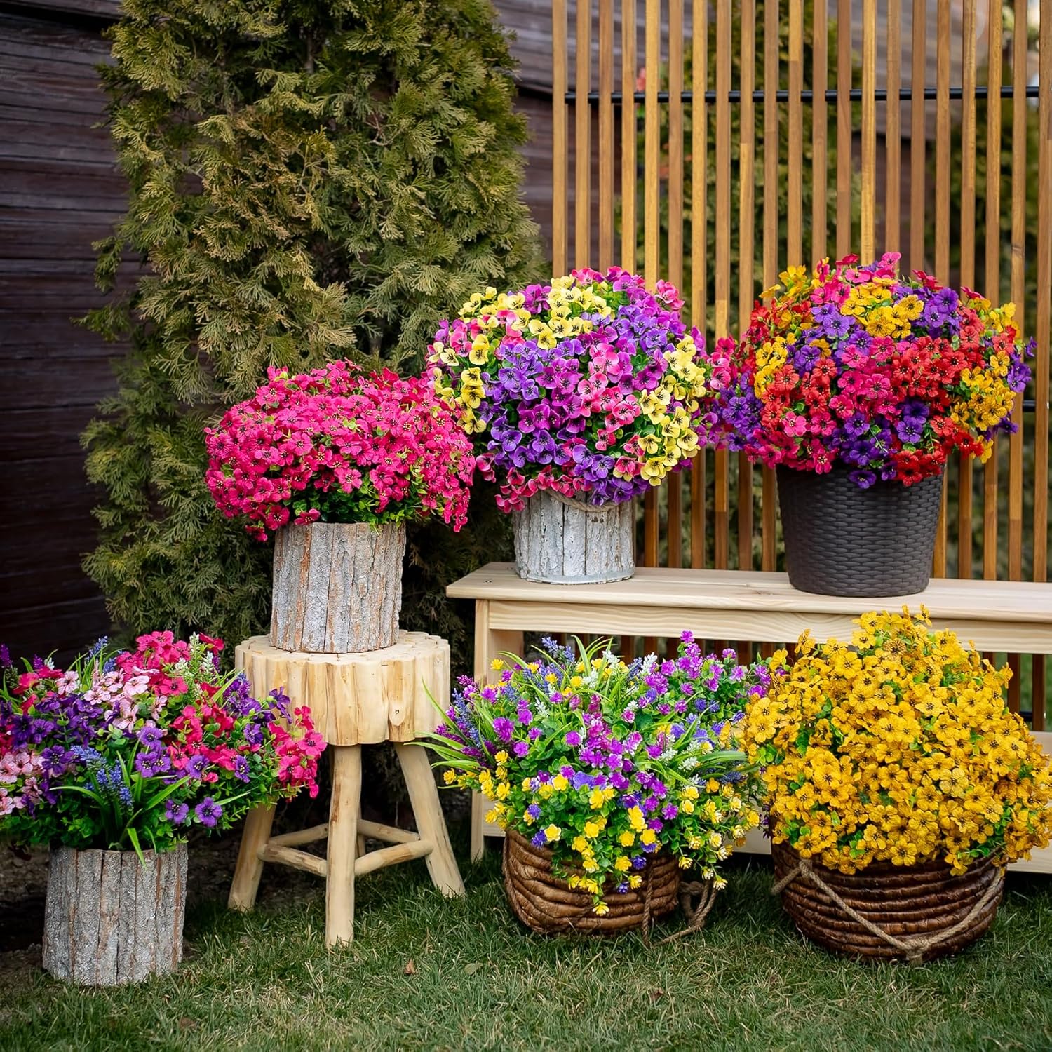 🔥On Sale🔥Outdoor Artificial Flowers - UV resistant, Waterproof，Windproof