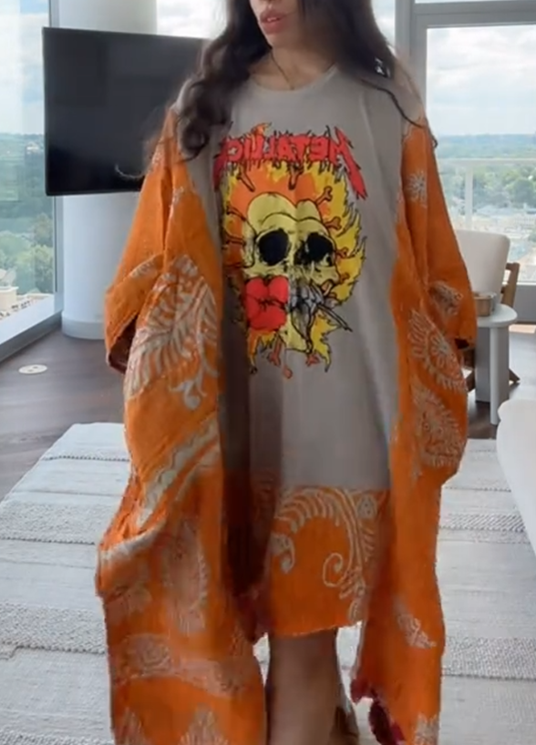 Metallica Flaming Skull Washed Mix & Match Tee