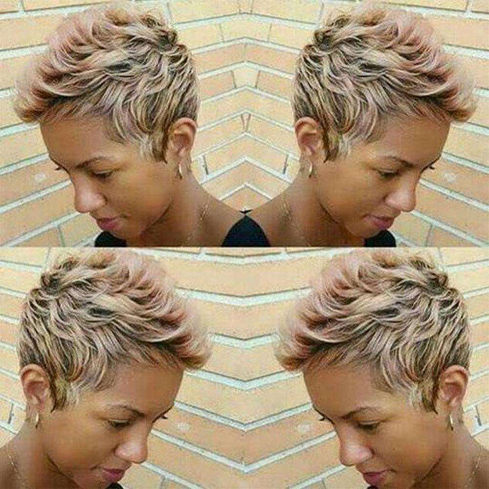 Luna 040ⅠShort Straight Wig Spiky Pixie Layered Boycut for Women | Free Gifts For You