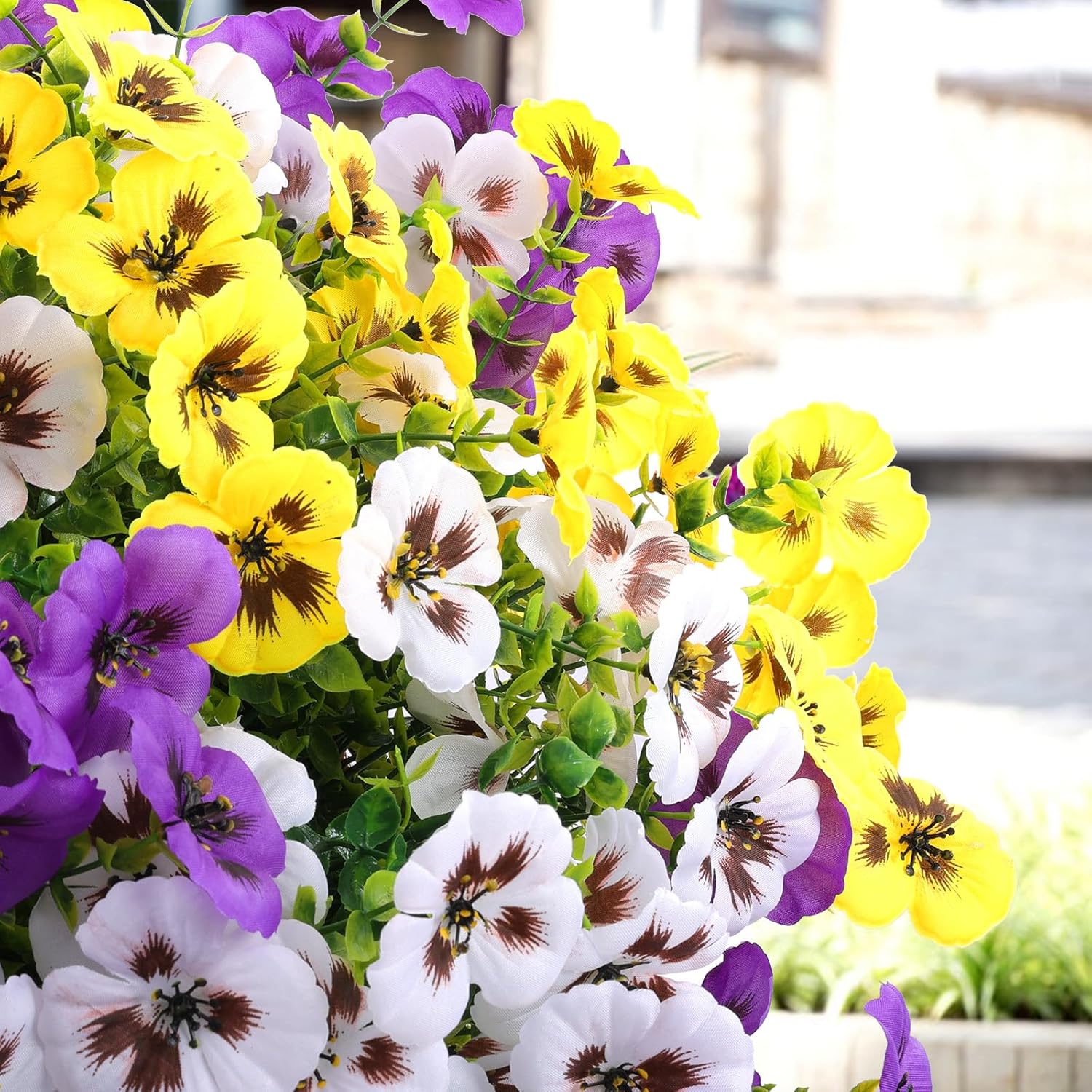 🔥On Sale🔥Artificial Fake Pansy Flowers - - UV resistant, Waterproof, Windproof