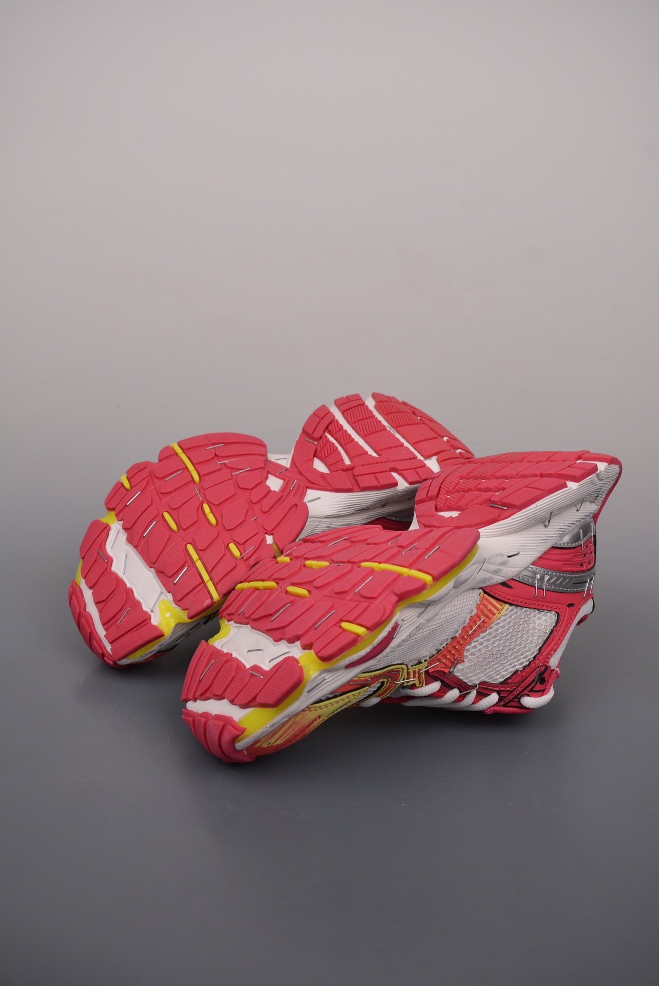 BALENCIAGA Stapler Low Sneakers Rose Pink Light Yellow