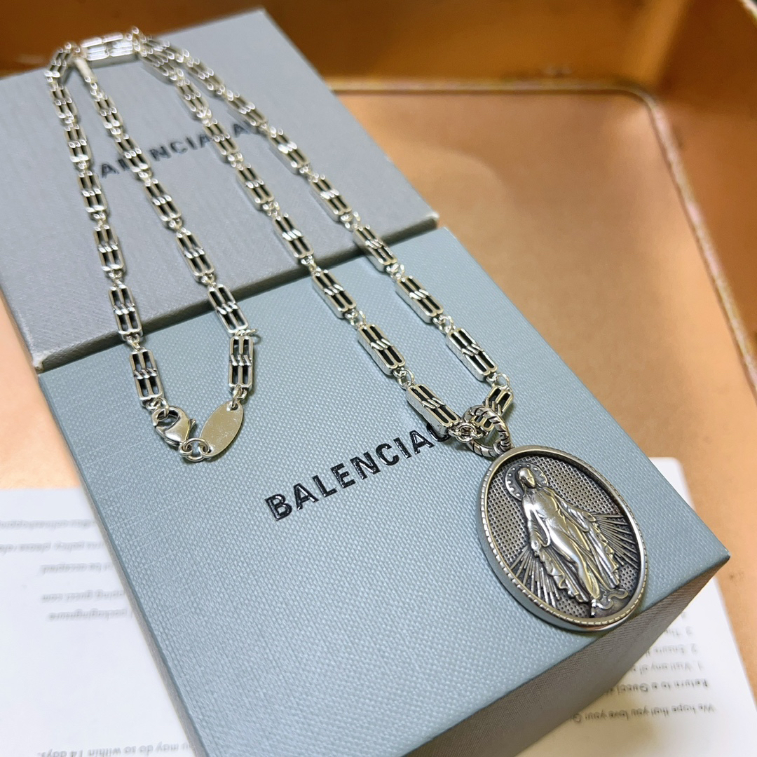 Balenciaga Jesus Chain Vintage Necklace