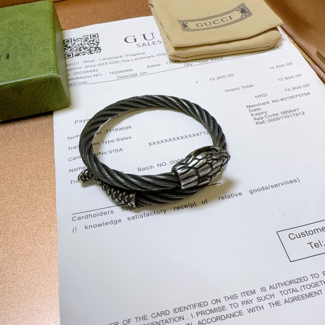 Gucci Wire Rope Snake Head Bracelet