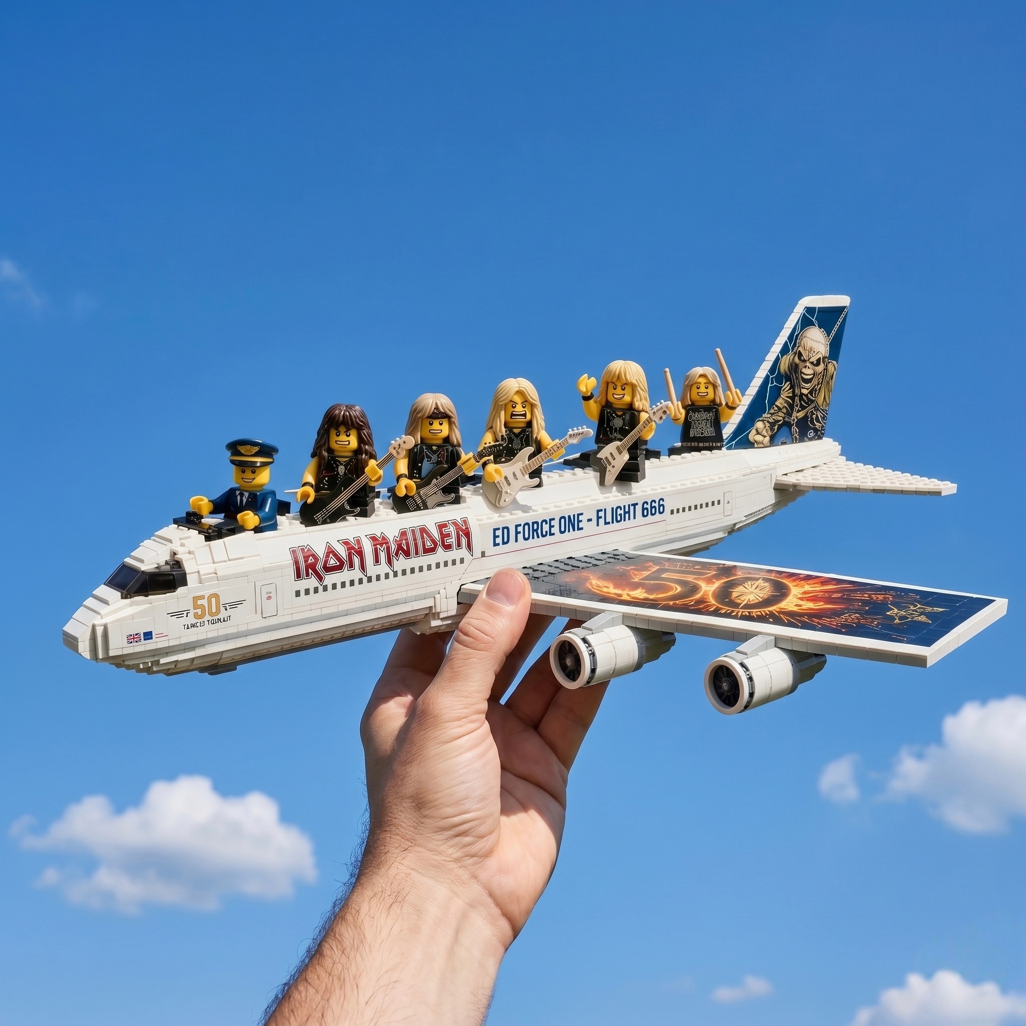Iron Maiden Ed Force One – Flight 666 50th Anniversary Collector Building Block Set