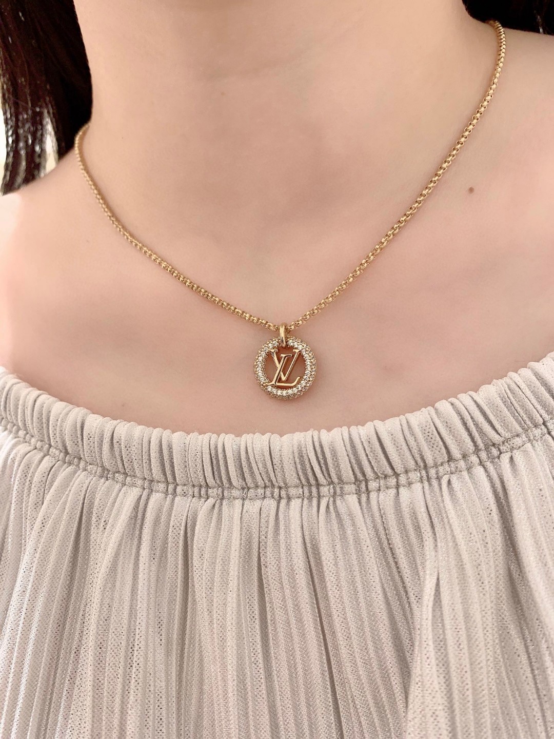 Louis Vuitton Alphabet Diamond Necklace