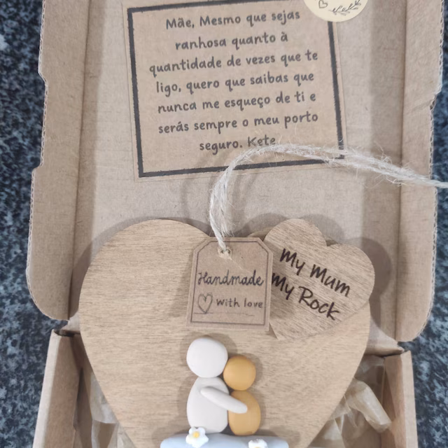 My Mum My Rock, handmade wooden hanging decorations