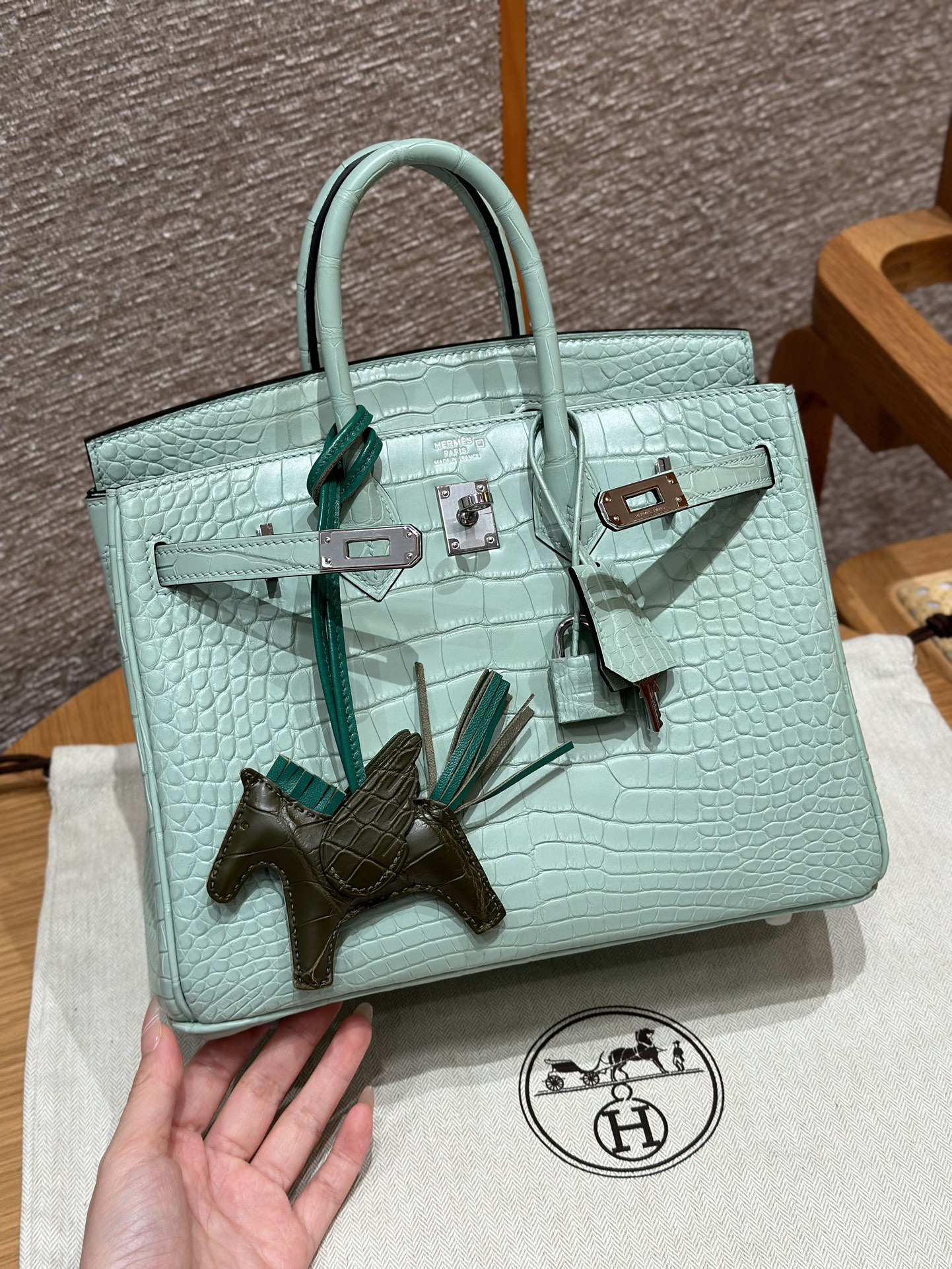 Hermes Birkin 6W Menthe Handbag (Handmade to Order)