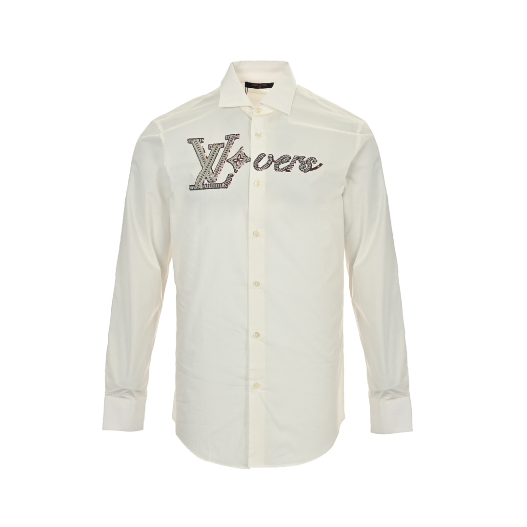 Louis Vuitton 24Fw beaded logo shirt