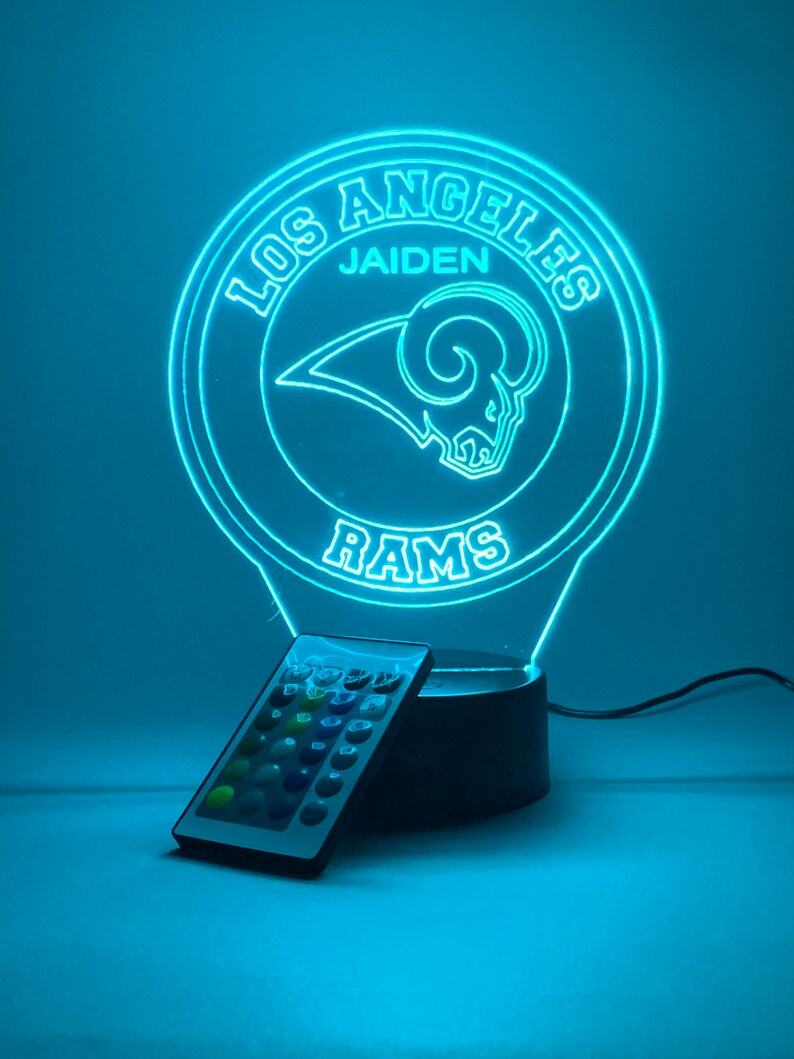 LOS ANGELES RAMS 3D LAMP PERSONALIZED