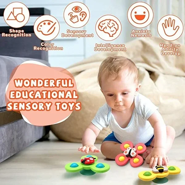 (Summer Hot Sale - Now 49% off) 🔥Suction cup rotating toys are a must-have for growing babies