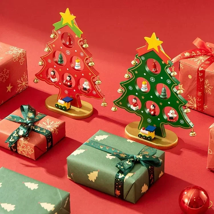 🎄Early Christmas Sale 50% OFF - 【Tiktok Hot Sale】DIY Wooden Mini Christmas Tree Set-BUY 2 FREE SHIPPING