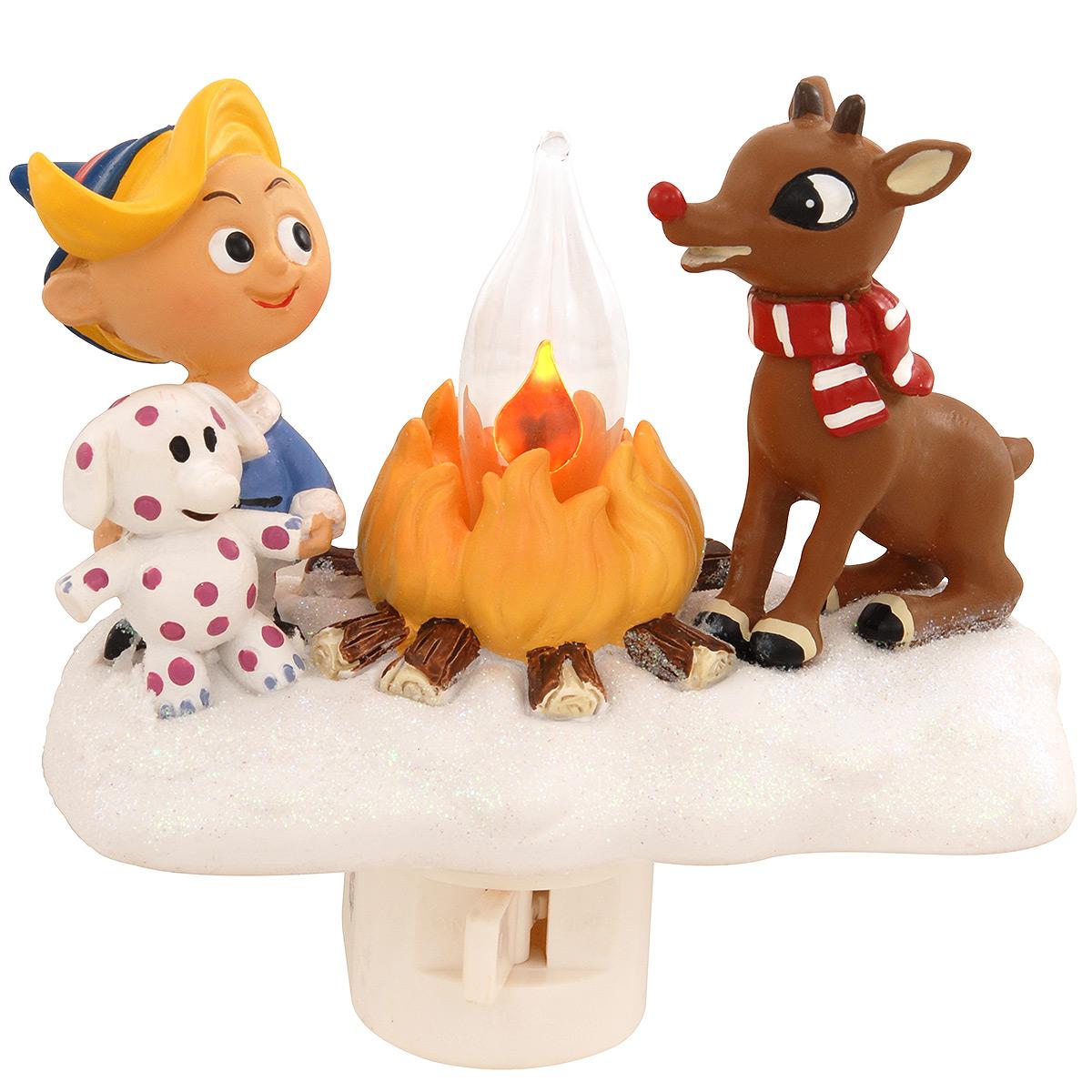 👻GHOSTS ROASTING CAMPFIRE S’MORES FLICKER FLAME NIGHT LIGHT🔥