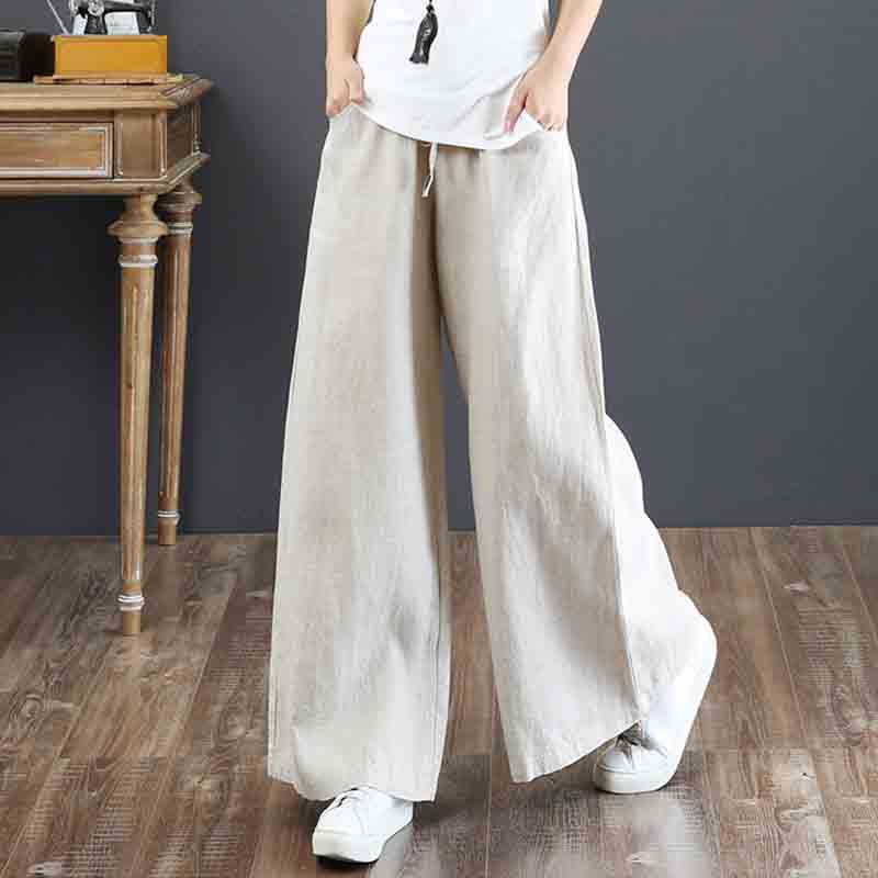 Basic Comfy Elastic Waist Drawstring Pants