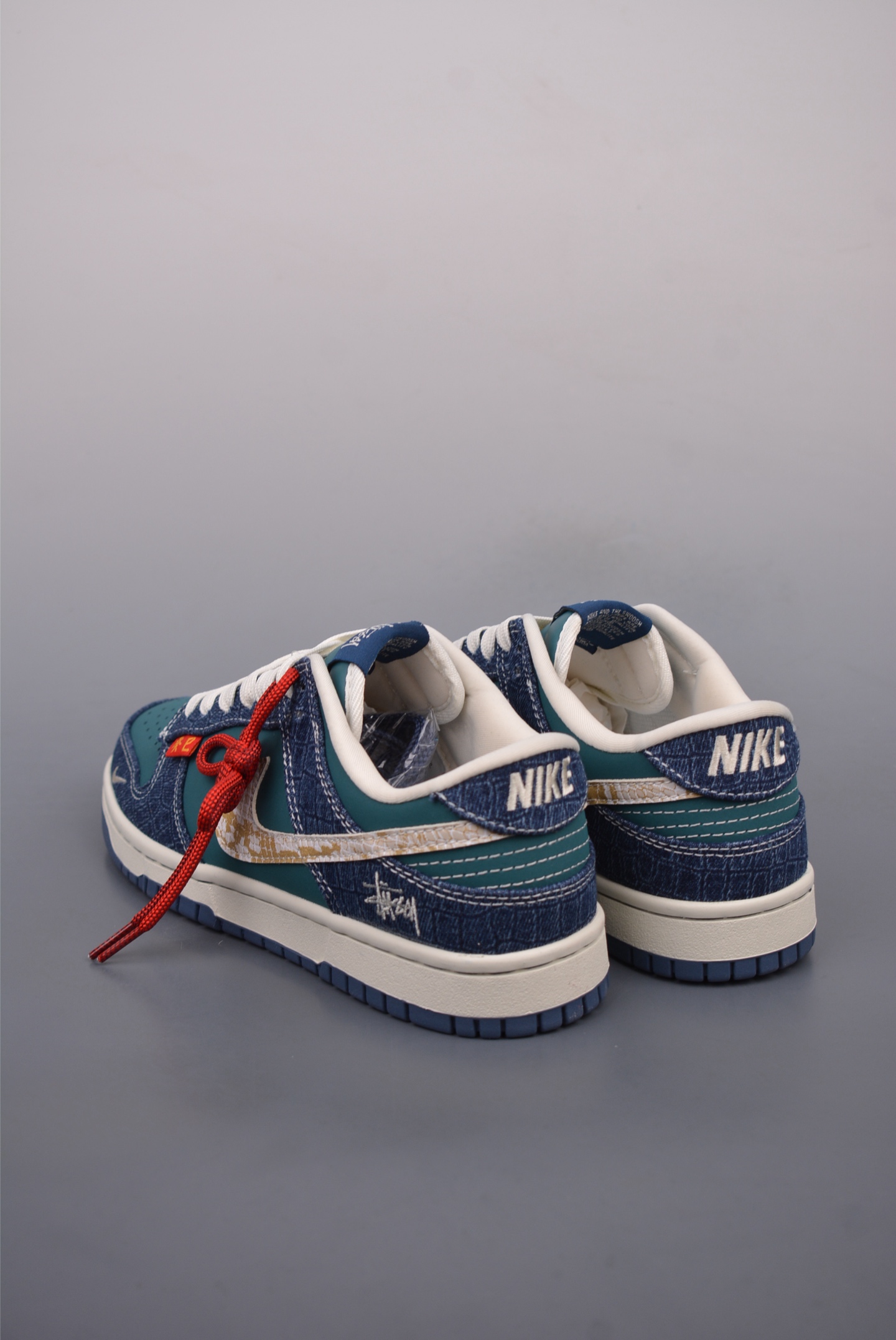 Stussy x Nike By You SB Dunk Low Retro SP Snake Year Denim Blue Lake Blue CH8311-283