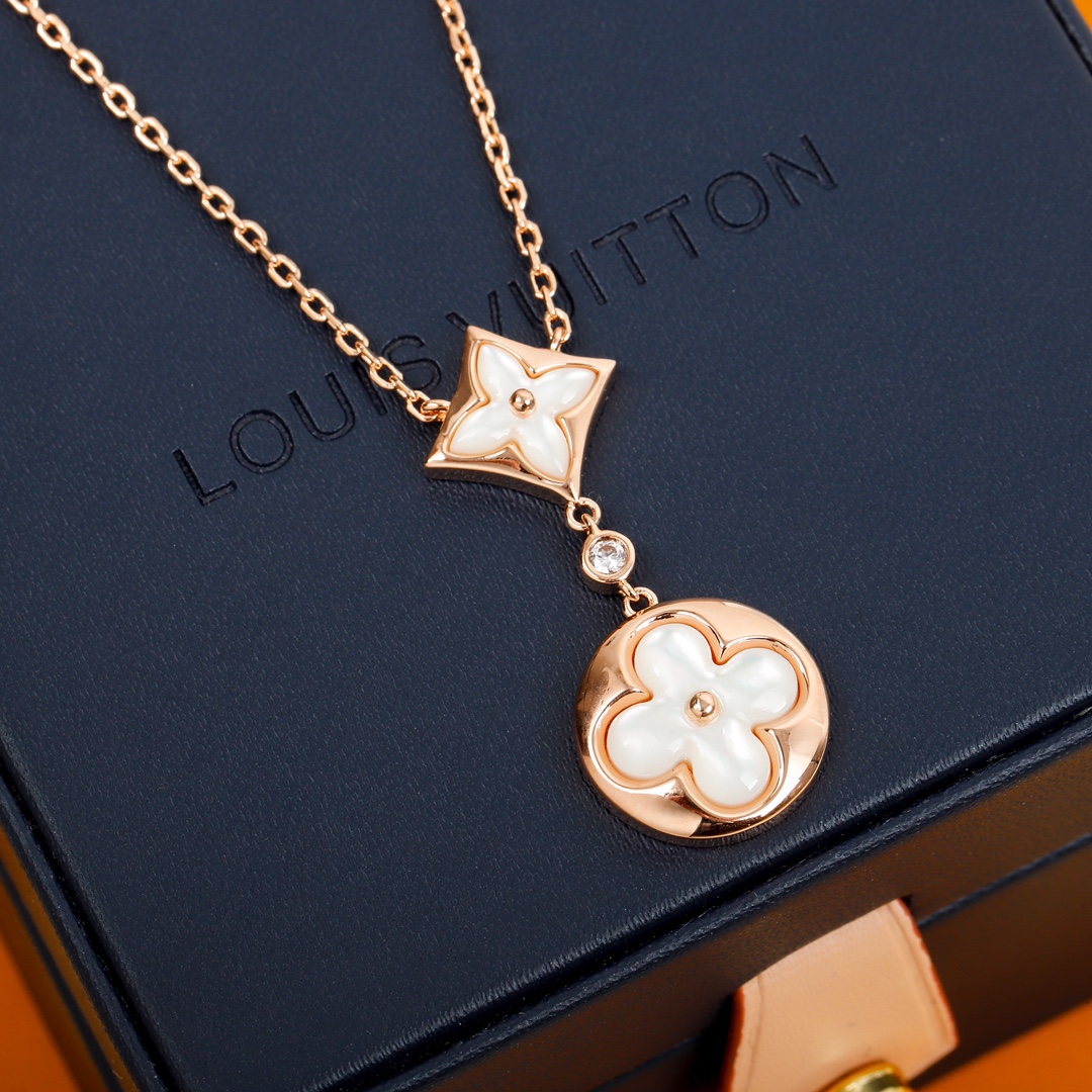 Louis Vuitton COLOR BLOSSOM BB Gold Agate Necklace
