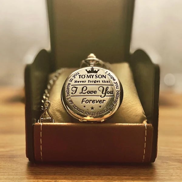 To My Son/Daughter Quartz Pocket Chain Watch