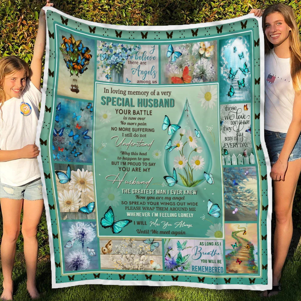 In Loving Memory Of A Very Special Husband Sofa Throw Blanket