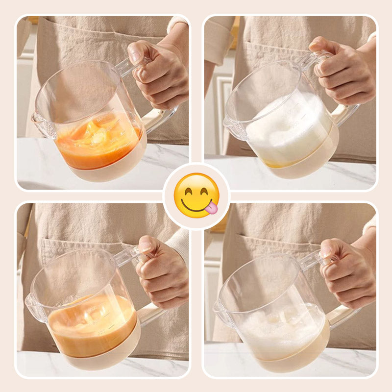 Multifunctional Hand-Pressed Egg Stirring Cup with Measuring Scale