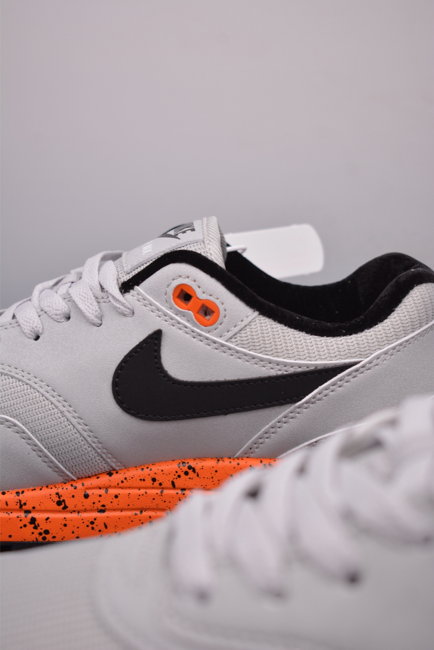 Nike Air Max 1'87 series gray, black, orange and stone patternv FD2638-005