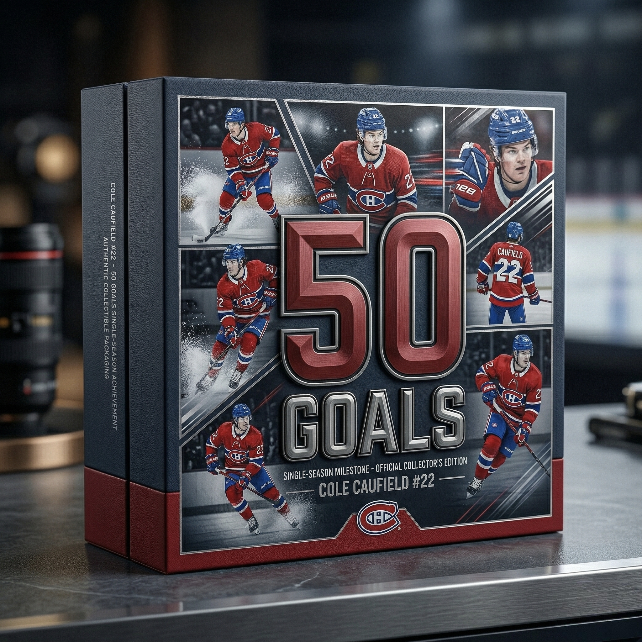 🏒 Cole Caufield: 50 Goals Milestone – Canadiens Legacy Puck 🇨🇦