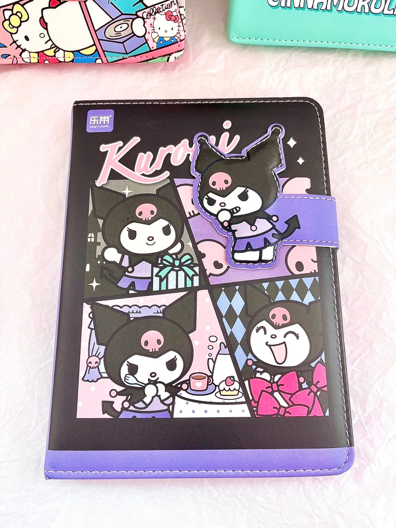 Sanrio Magnetic Clasp Notebook( B5, 6.9x9.8 Inches, 96 Lined Pages)|Diary Personal Journal for Women  Office School Supplies