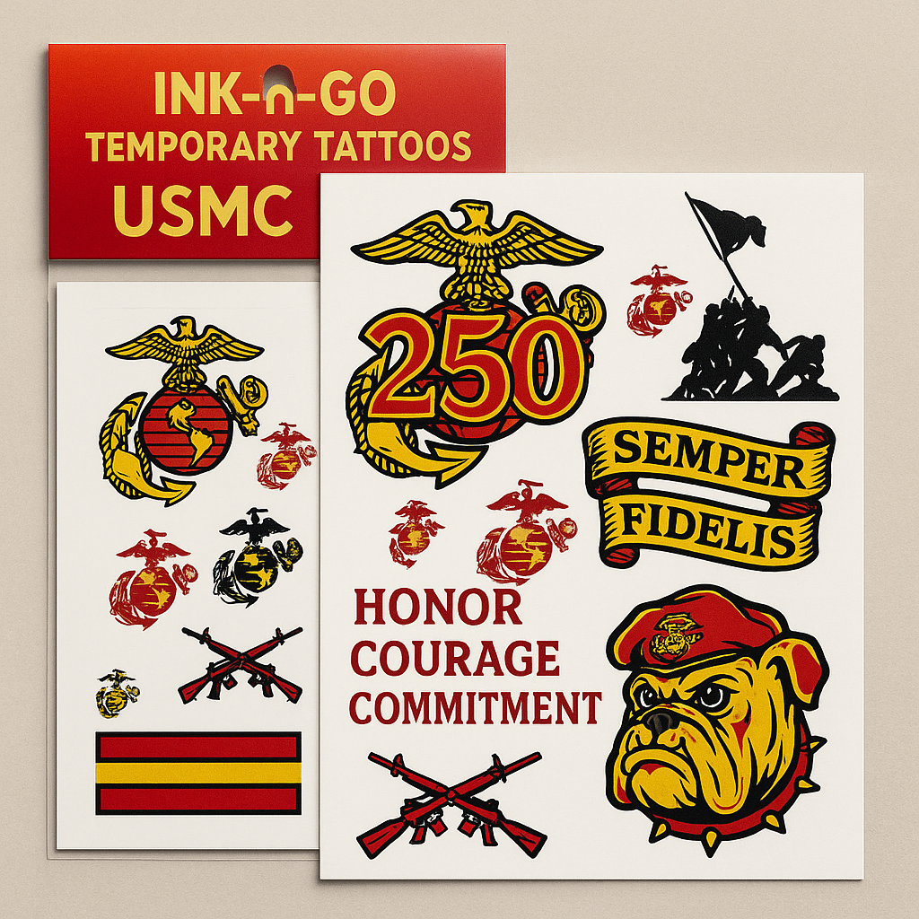 INK-n-GO™ Military 250 Temporary Tattoos
