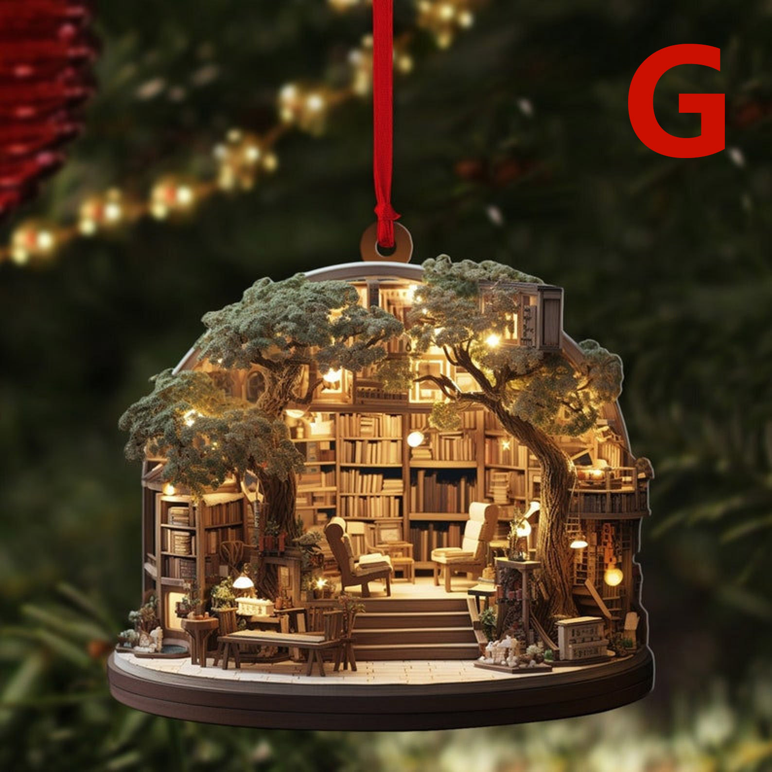 Christmas Bookstore Ornament | BookGift