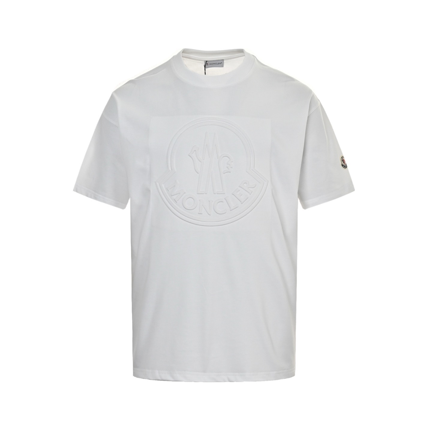 Moncler 25ss embossed logo short-sleeved shirt