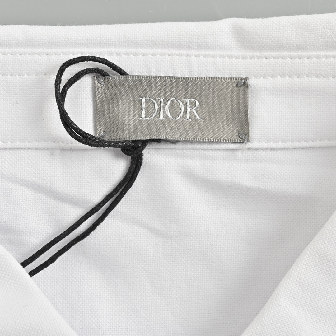 Dior 24Fw heart embroidered long-sleeved shirt