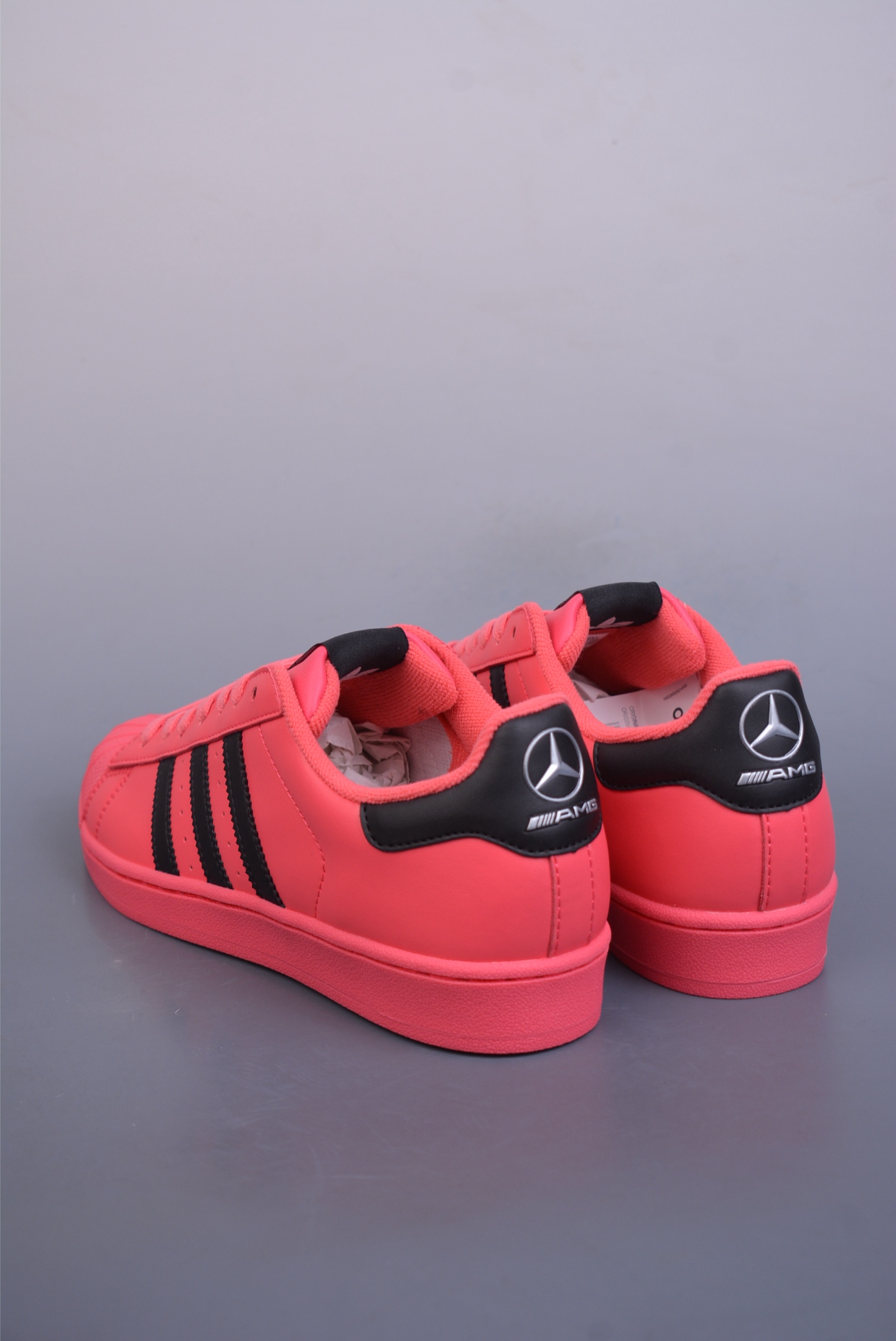 Mercedes-AMG x Adidas Originals Superstar II Sneakers Rose Red Black AG1899