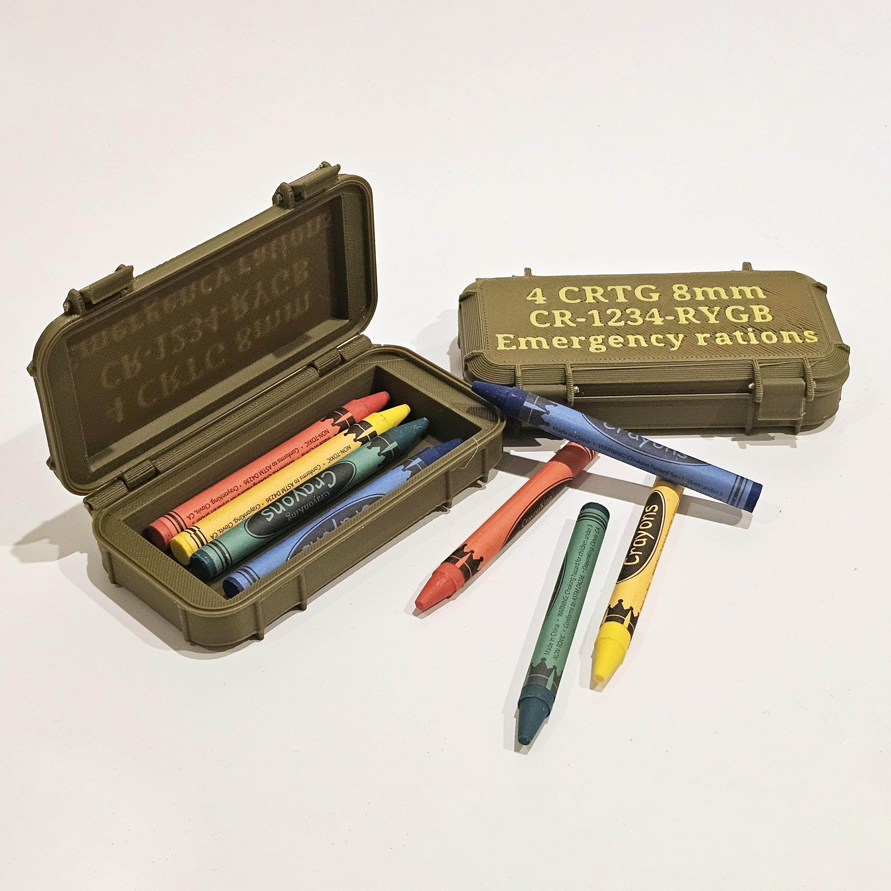 Crayon eater USMC tactical ammo case gag gift Marine Corps