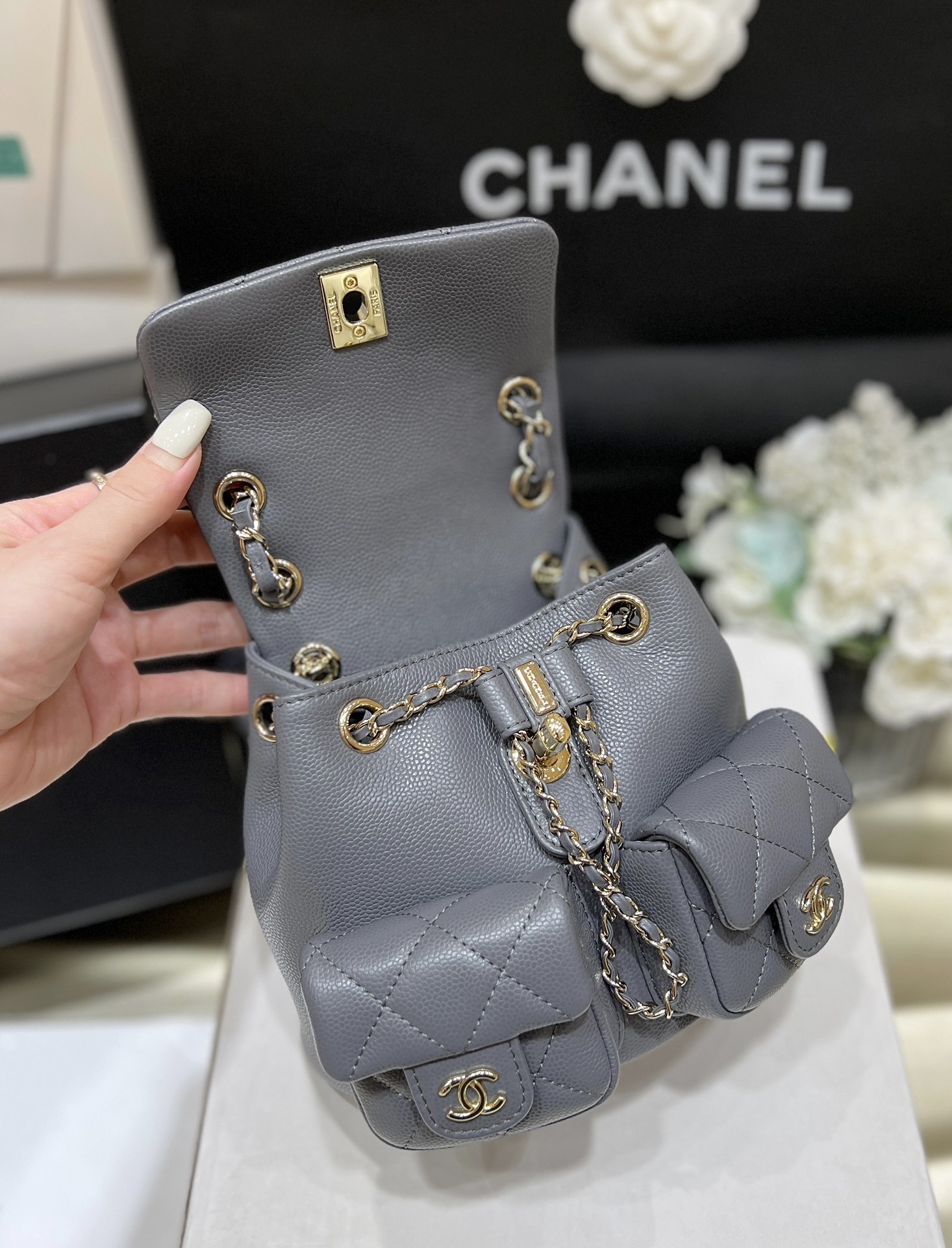 Chanel 24A duma double backpack 3787
