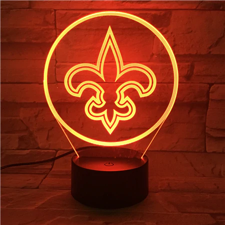 NEW ORLEANS SAINTS 3D LED LIGHT LAMP