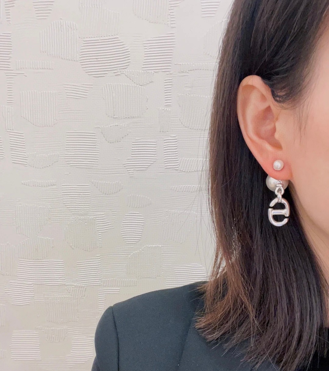 Dior Pearl Drop CD Earrings