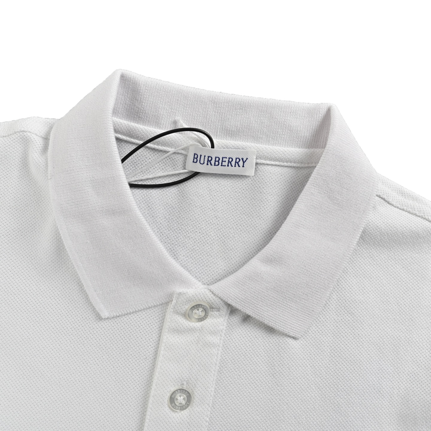 Burberry 24ss Warhorse Contrast Line Reverse Cuff Print Polo Short Sleeve