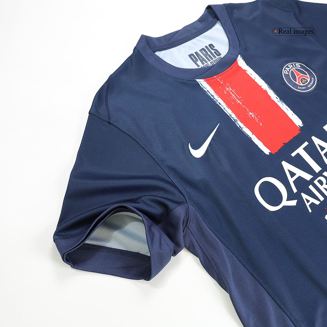 KVARATSKHELIA #7 PSG Home Football Jersey Custom Shirt 2024/25 - UCL