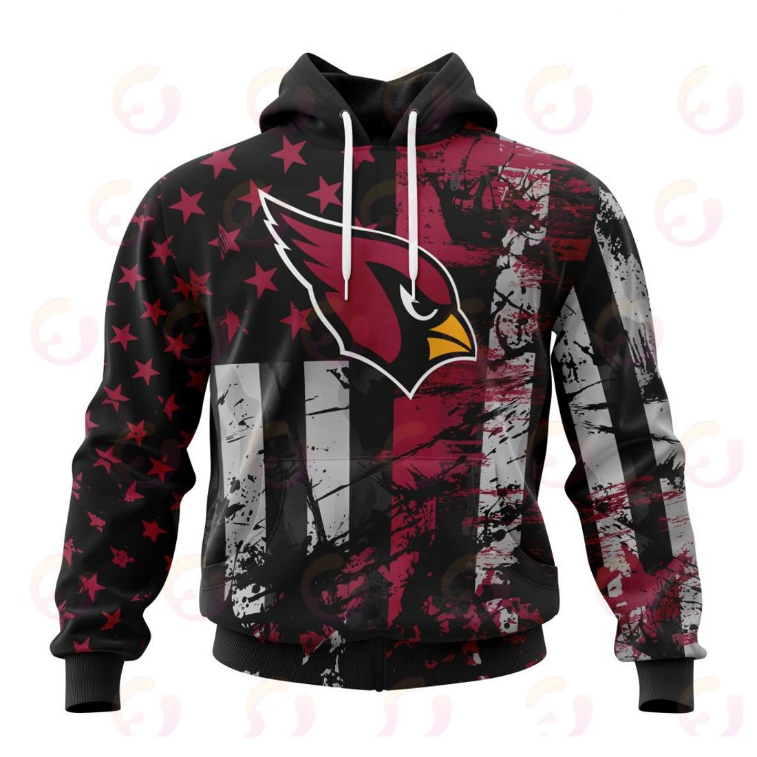 ARIZONA CARDINALS 3D HOODIE JERSEY FOR AMERICA