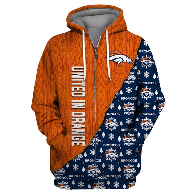 DENVER BRONCOS 3D CHRISTMAS HOODIE ABC02