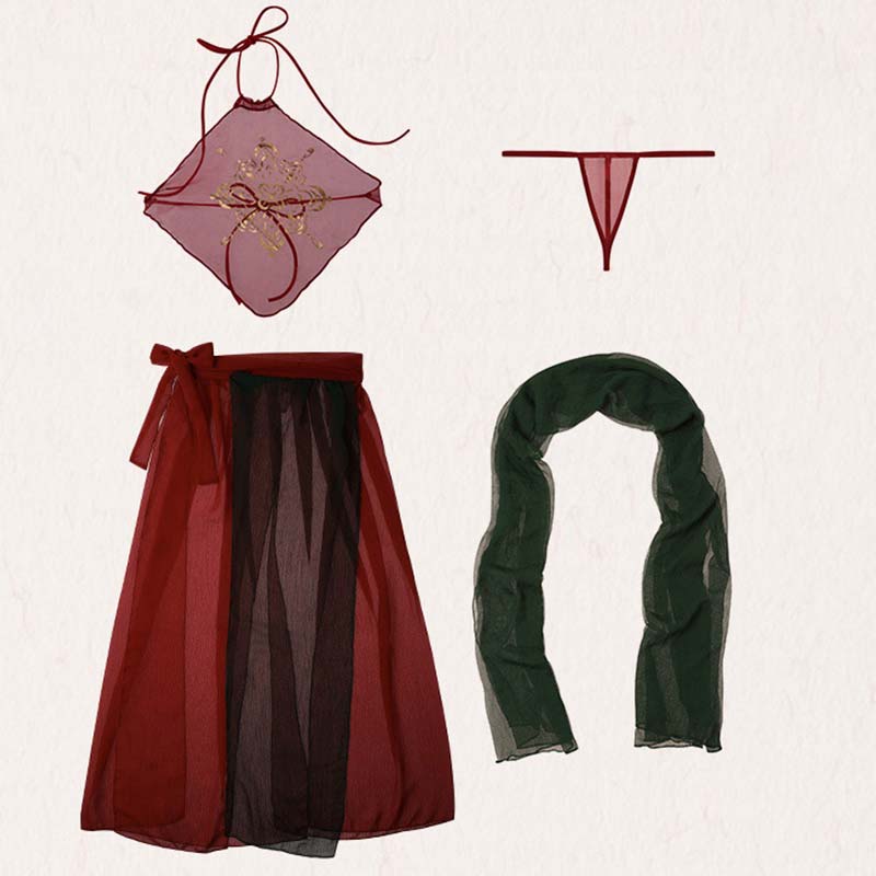 Han Costume Phoenix Flower Lingerie Dress Set