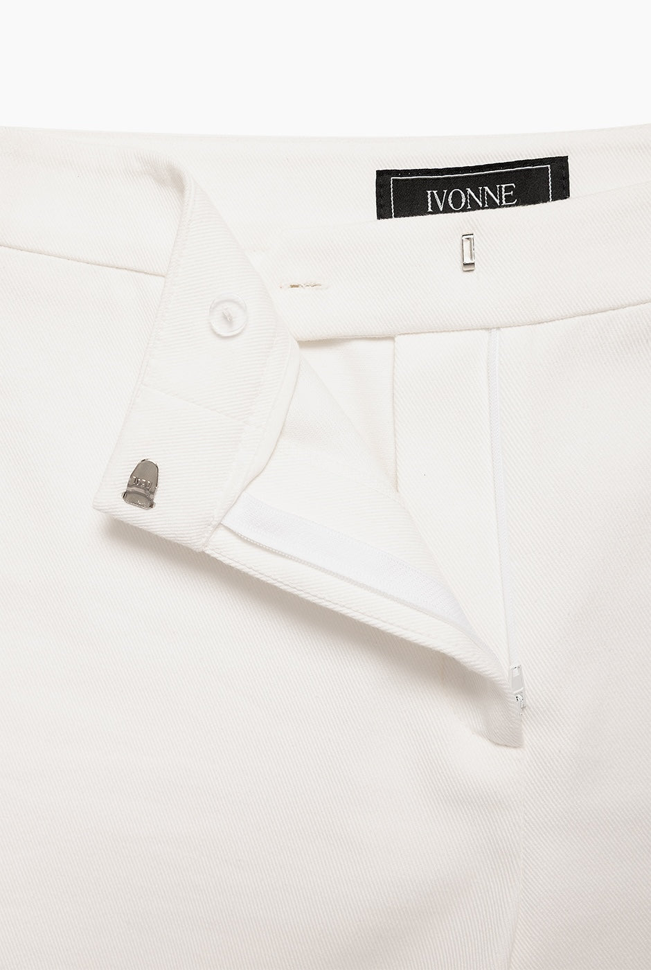 Pantalon corte campana blanco