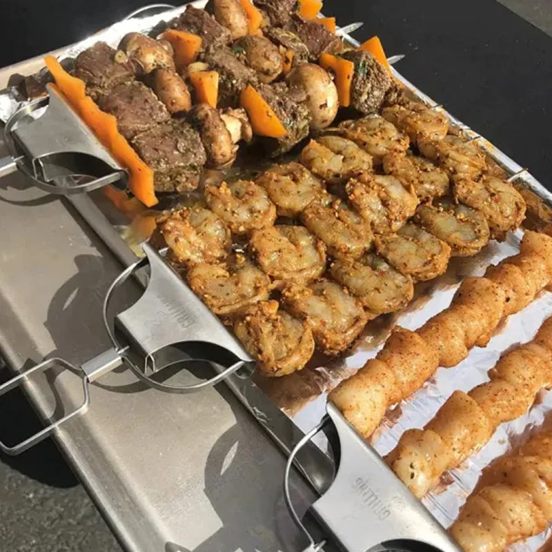 👍2024 New Arrival- 50% OFF💥3-Prong Semi-automatic Grill Fork