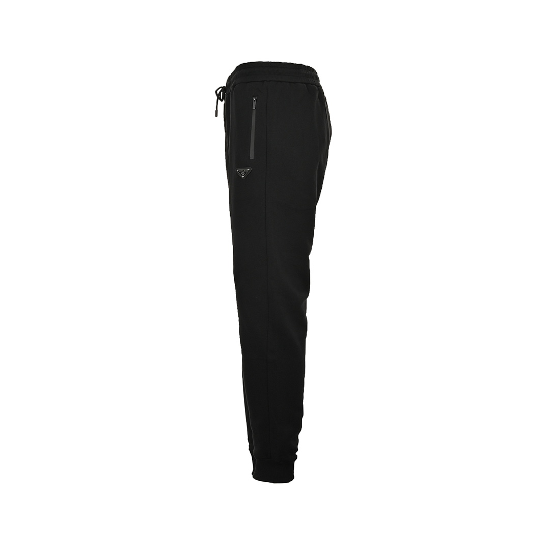 Prada triangle logo taped pocket trousers
