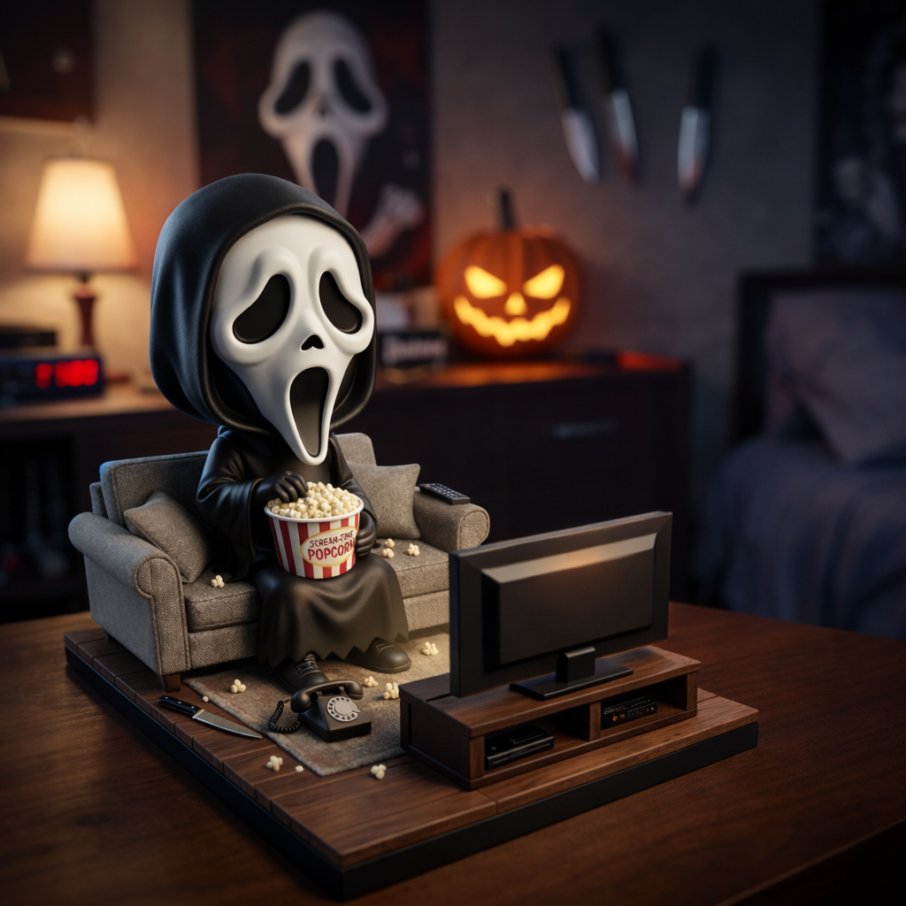 Ghostface Scream Movie Night Diorama Set - Limited Edition 🔪🍿