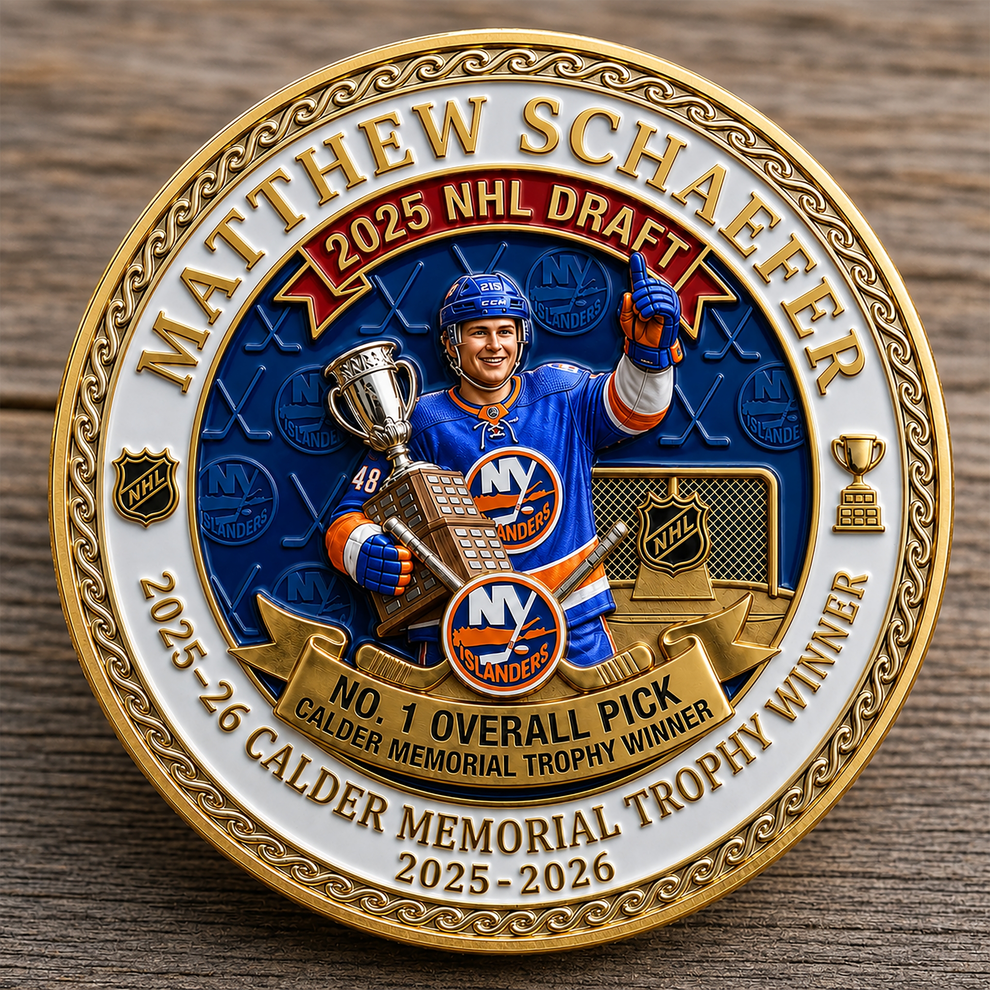 Matthew Shaeffer 2025 NHL Draft Commemorative Coin