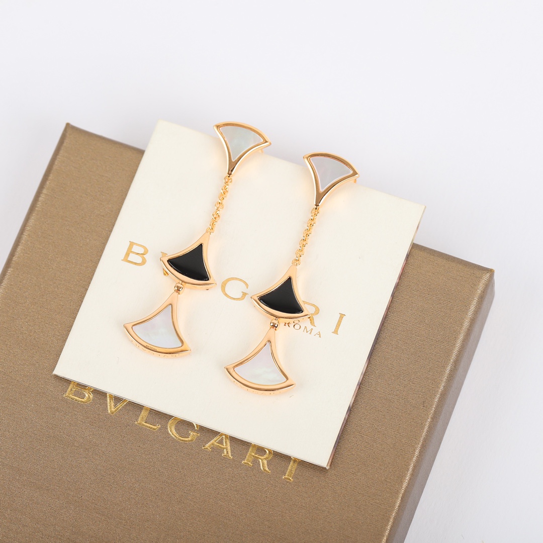 Bulgari Mother of Pearl Pendant Earrings