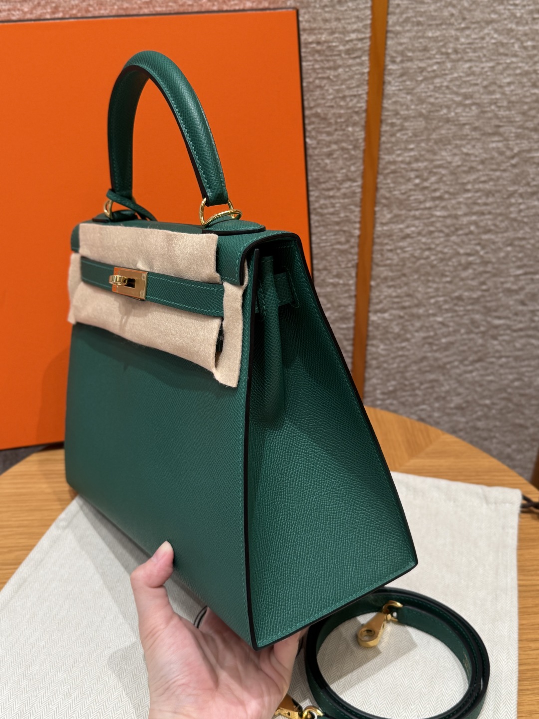 Hermès Kelly z6Makachite Handbag (Handmade to order)