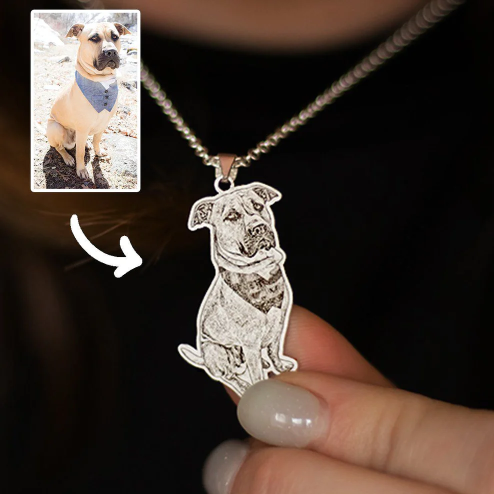 Personalized Custom Pet Photos Keychain Or Necklace